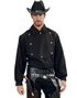 Sort Cowboyskjorte med Sølvfarvede Knapper