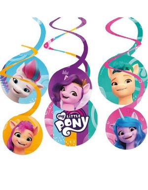 6 stk Hengende Dekorasjoner med My Little Pony Motiv