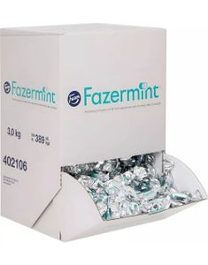 3 kg Fazermints - Mørk Chokolade med Pebermyntefyld i Dispenserboks