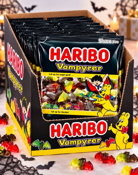 18 stk Pose med Haribo Vampyrer à 120 g - Hel Eske
