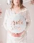 Bride to Be - Rund Hvit Folieballong med Rosegullfarget Tekst 45 cm
