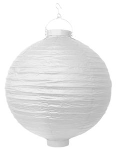 Hvid Lanterne med LED-Lys 20 cm