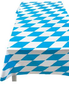 Ternet Blå og Hvid Oktoberfest Plastikdug 130x180 cm - Beer Party