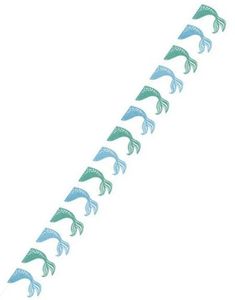 Glitrende Havfrue Haler Banner 2.74 Meter