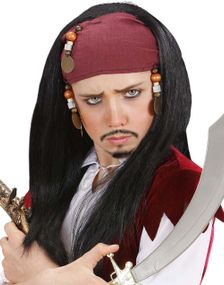 Jack Sparrow - Sort Piratparyk til Børn med Hovedtørklæde