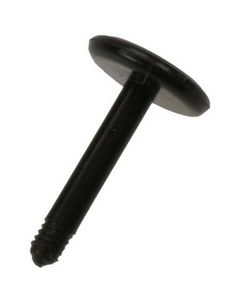Labret Bioplast Stang Sort til 1,2 mm Kugle