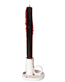 2 sk Blødende Sorte Lys 25 cm