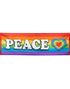 Stort Peace Posterflagg Banner 220x74 cm