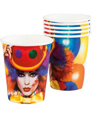 6 stk Papkrus 250 ml - Klovnefest