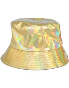Holografisk Gullfarget Bøttehatt