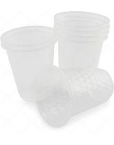 50 stk 250 ml Genanvendelige Gennemsigtige Plastkopper med Diamantmønster