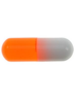 Pille Orange - 5x15 mm Akrylkugle til 1,6 mm stang