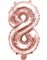 Rose Gullfarget Tallballonger 0-9 - 35 cm