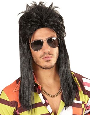 Sort Mullet Paryk til Mænd