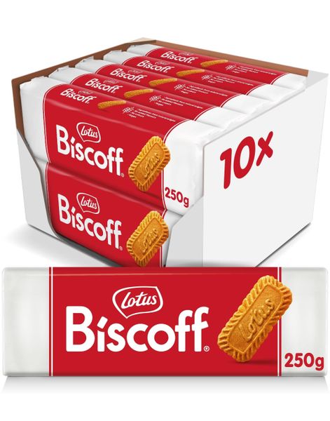 10 stk Lotus Biscoff Karamelisert Kjeks - Hel Eske 2,5 kg