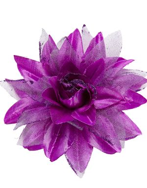 Hårspænde med Elegant Lilla Blomst og Glitter