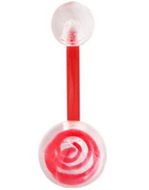 Hypnotize The World Rød Navlepiercing