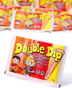 1 stk Swizzels Dobbelt Dip Appelsin og Kirsebær 19 gram