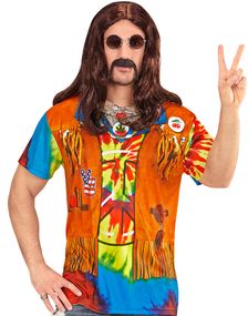 Fotorealistisk Hippie T-shirt til Mænd