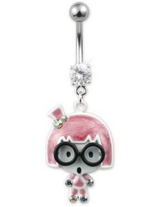 Cutie Nerd Navlepiercing - Rosa