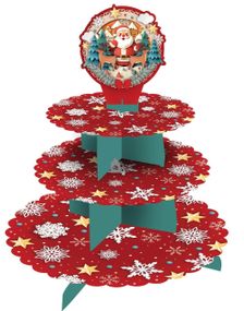 3 Etasjer Julenisse Cupcake/Kakestativ