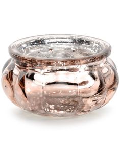 4 stk Runde Rosegullfargede Telysholdere - 6x3 cm