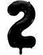 Tallet 2 - Sort JUMBO Folieballon 86 cm