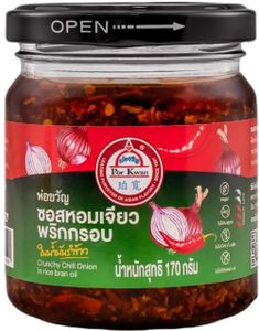 Crunchy Chili Onion in Rice Bran Oil - Por Kwan 170 gram (Thailand)