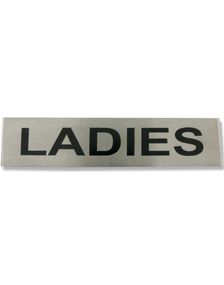Ladies - 16x3 cm Rustfrit Metalskilt