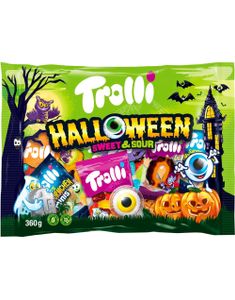 Stor Pose Trolli Sweet and Sour Mix med 19 Forskellige Slik 360 gram