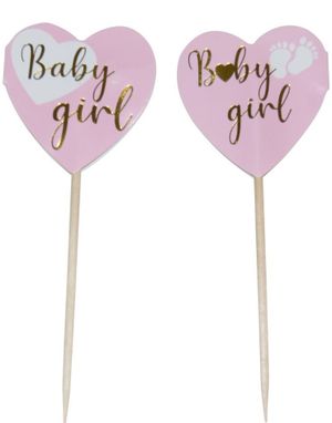 10 stk Baby Girl Kaketoppere 10 cm 
