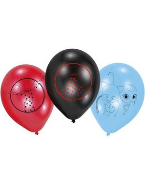 6 stk 22,8 cm Miraculous Latexballonger