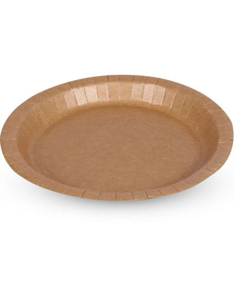 10 stk Miljøvenlige Komposterbare Kraft Papirplader 26 cm
