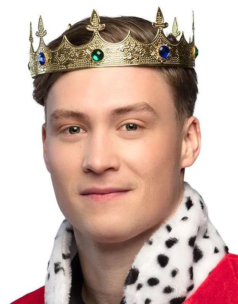 Gullfarget Kongelig Metall Krone