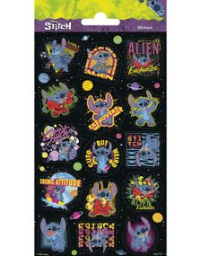 15 stk Disney Stitch Klistremerker med Glitter
