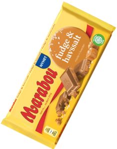Marabou Fudge og Havsalt Mælkechokolade 160 gram