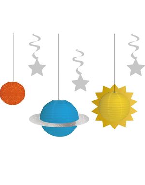 5 Delers dekorasjonsett med planeter og stjerner - Astronaut Party