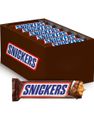 32 stk Snickers Bars - Mælkechokolade med Nougat, Nødder og Karamel - Hel Æske 1,6 kg