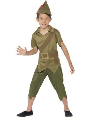 3 Dele Robin Hood/Peter Pan Børnekostume