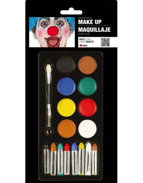 Sminkesæt med Palette, Stifter og Pensel