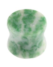 Snowflake Green Stone - Organisk Piercing Plug