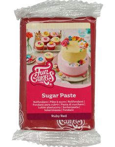 Funcakes Fondant - Ruby Red / Rubinrød 250 gram