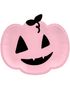 6 stk Pink Græskar Paptallerkner 25x22 cm - Pink Halloween