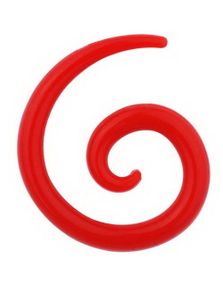 Curl Expander - Rød Silikone Ørepiercing