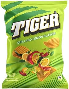 Potetgull med Chili og Sitronsmak - Tiger 70 gram