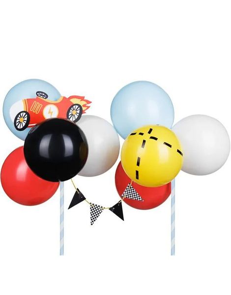 Ballong Kake Dekorasjonsett - Racing