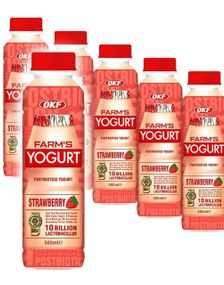1794268800_620 stk OKF Farm's Yoghurt Jordbær - Drikke Yoghurt Med Jordbærsmag - Hel Kasse 20x350 ml (Korea)
