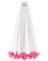 Brudeslør med Rosa Frynser 69 cm