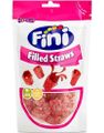 Fini Sour Filled Straws - Korte Vingummistænger Med Gelefyll 165 Gram