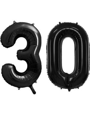 30 år balloner - 35 cm sort